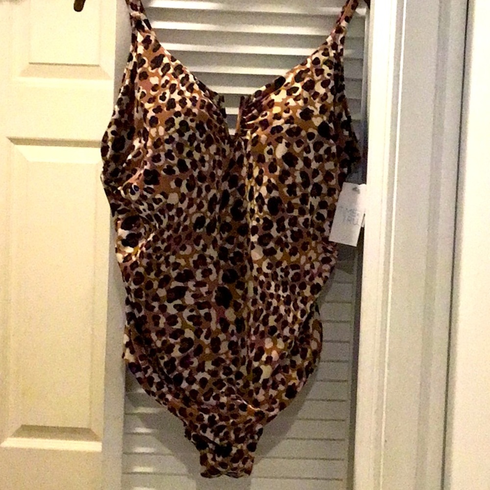 Animal Print one piece swim suit, NWT